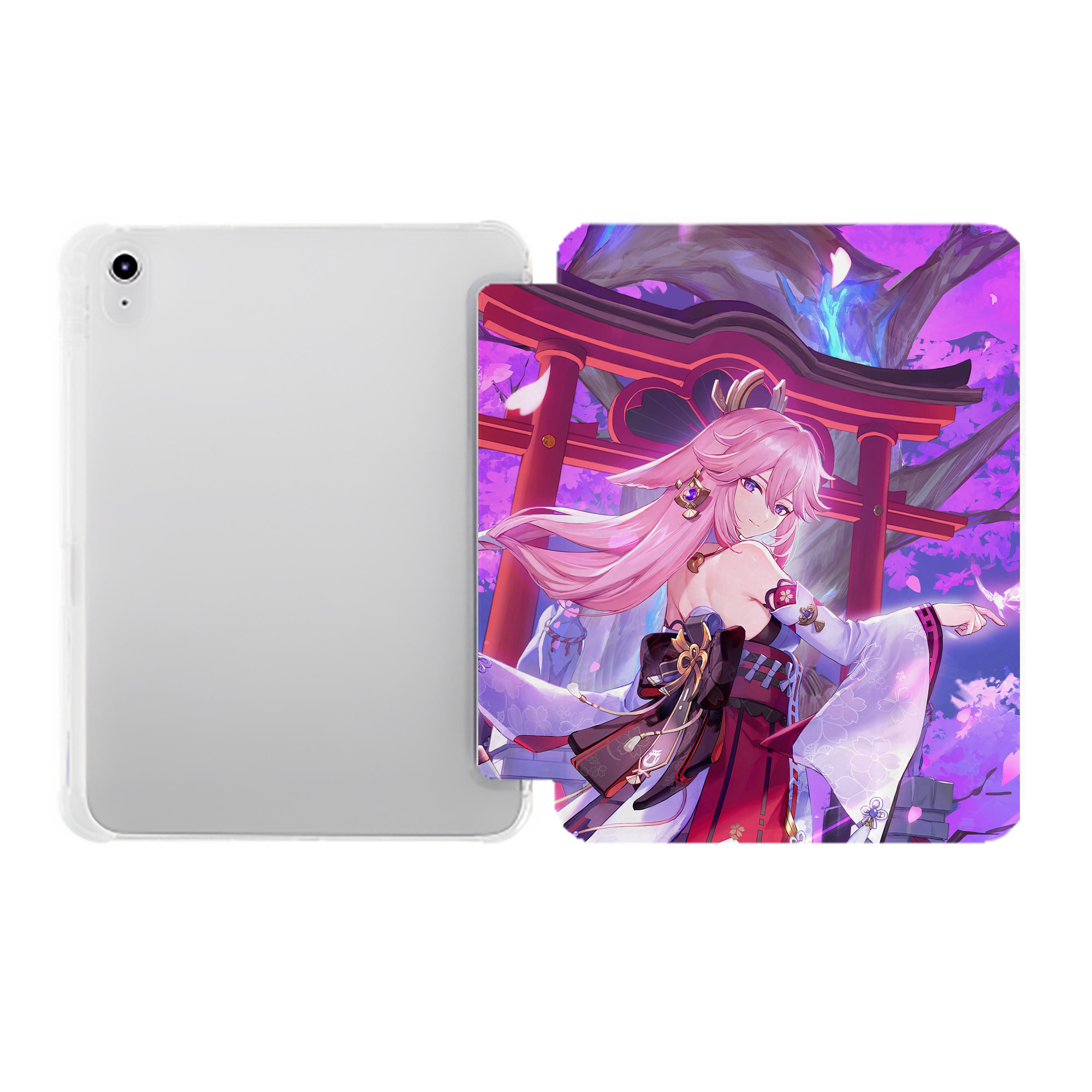 げんし神 genshin IPad ケース ペン収納付き 三つ折りスタンド PUレザー×シリコン 対応機種9.5/10.5/10.9インチ